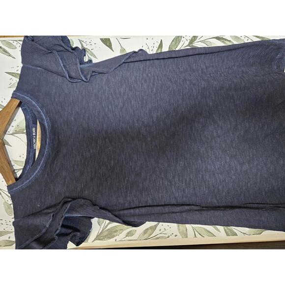 Veronica Beard Tops - Veronica Beard Navy Short Sleeve Ruffle T-Shirt